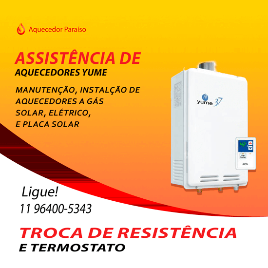 Assistência técnica de aquecedor yume